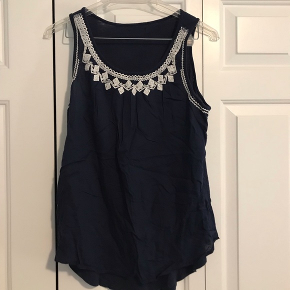 Navy blue cotton Tank - Picture 1 of 2